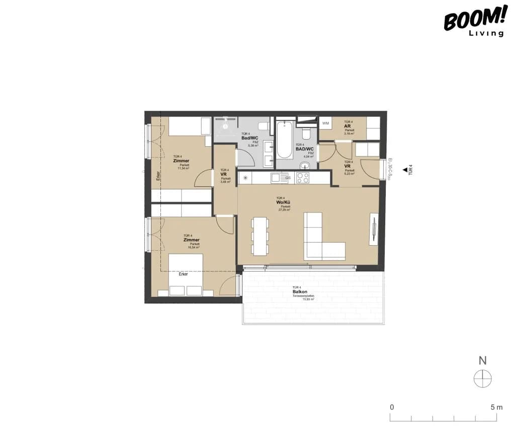 3-Zimmer-Wohnung kaufen in Wien – 77 m² – Bild 4 von 4