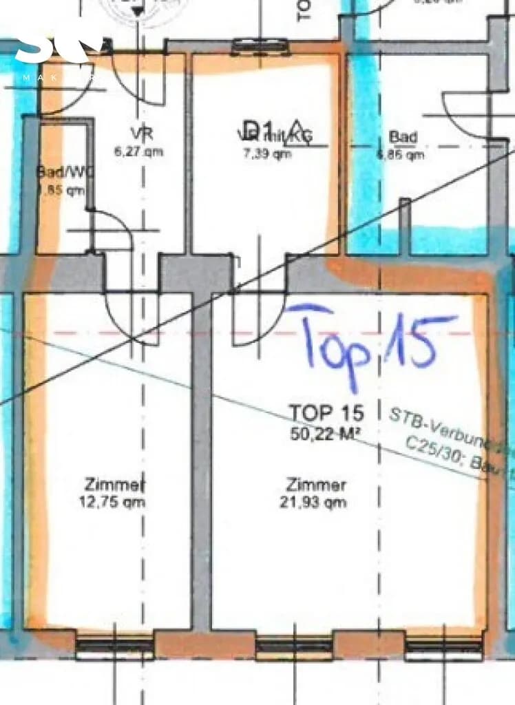 2-Zimmer-Wohnung kaufen in Wien – 50,22 m², € 135.000 – Bild 6 von 6