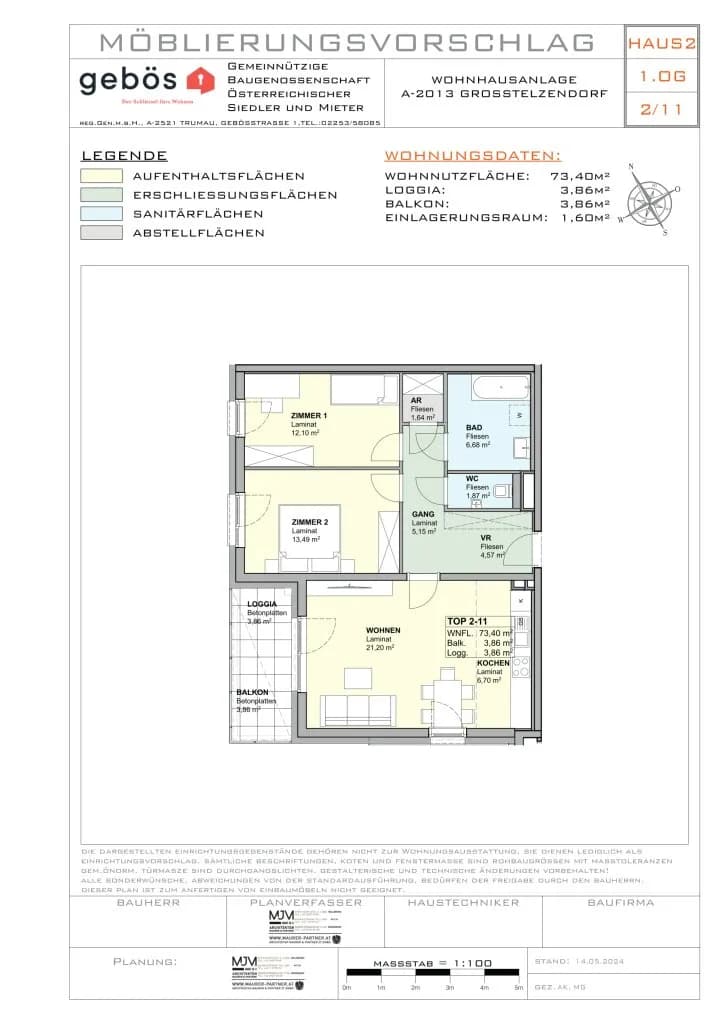 3-Zimmer-Wohnung mieten in Hollabrunn – 73,4 m², € 780 – Bild 19 von 19