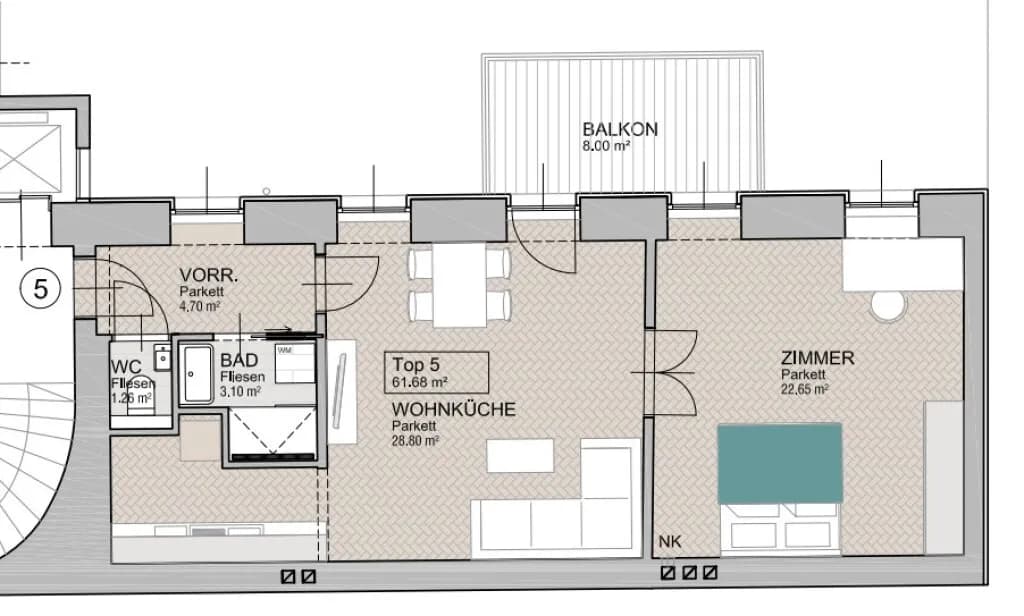 2-Zimmer-Wohnung kaufen in Wien – 62 m², € 419.000 – Bild 16 von 16