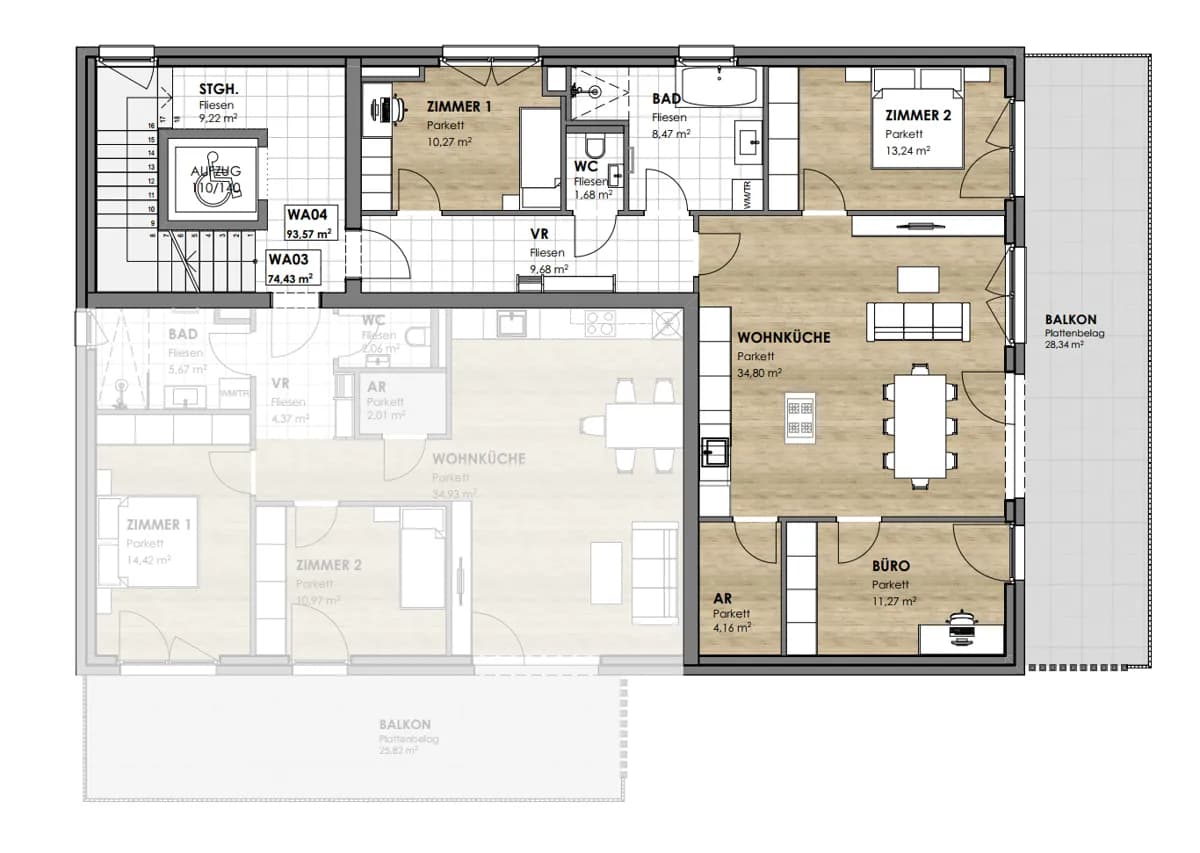 4-Zimmer-Wohnung kaufen in Zell am See – 93,65 m², € 636.820 – Bild 3 von 7