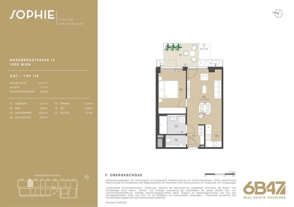2-Zimmer-Wohnung kaufen in Wien – 46,22 m², € 515.000 – Bild 13 von 13