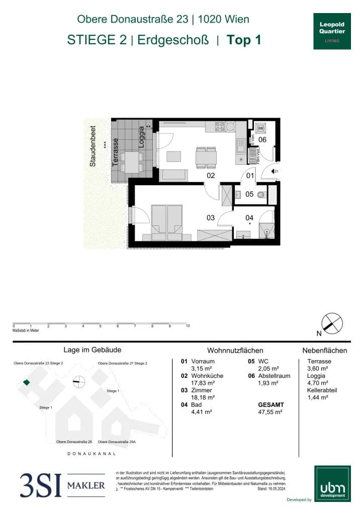 2-Zimmer-Wohnung kaufen in Wien – 47,55 m², € 419.000 – Bild 18 von 19