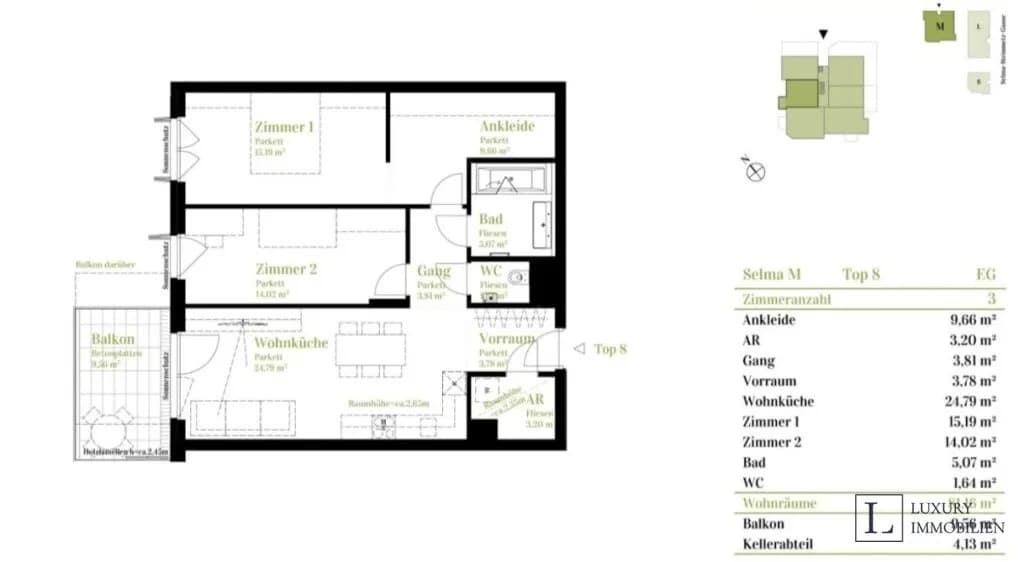 3-Zimmer-Wohnung kaufen in Wien – 81,16 m², € 425.000 – Bild 14 von 14