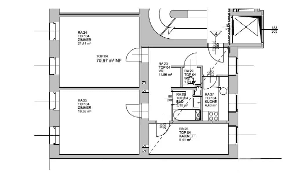 3-Zimmer-Wohnung kaufen in Wien – 70,79 m², € 275.000 – Bild 7 von 7