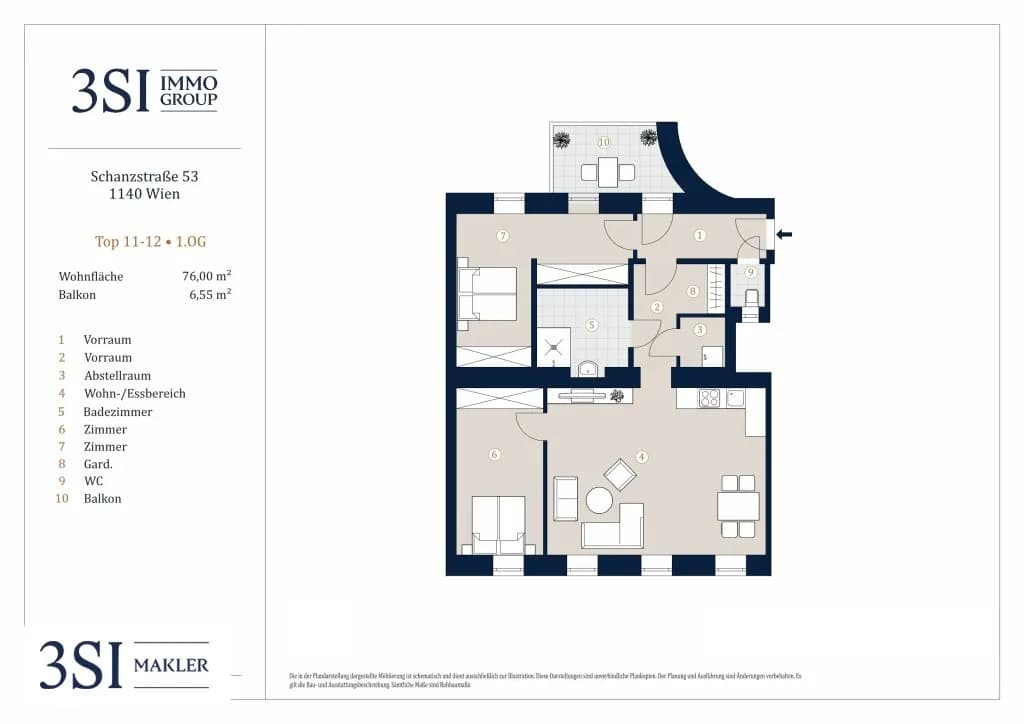 3-Zimmer-Wohnung kaufen in Wien – 76 m², € 499.000 – Bild 21 von 21
