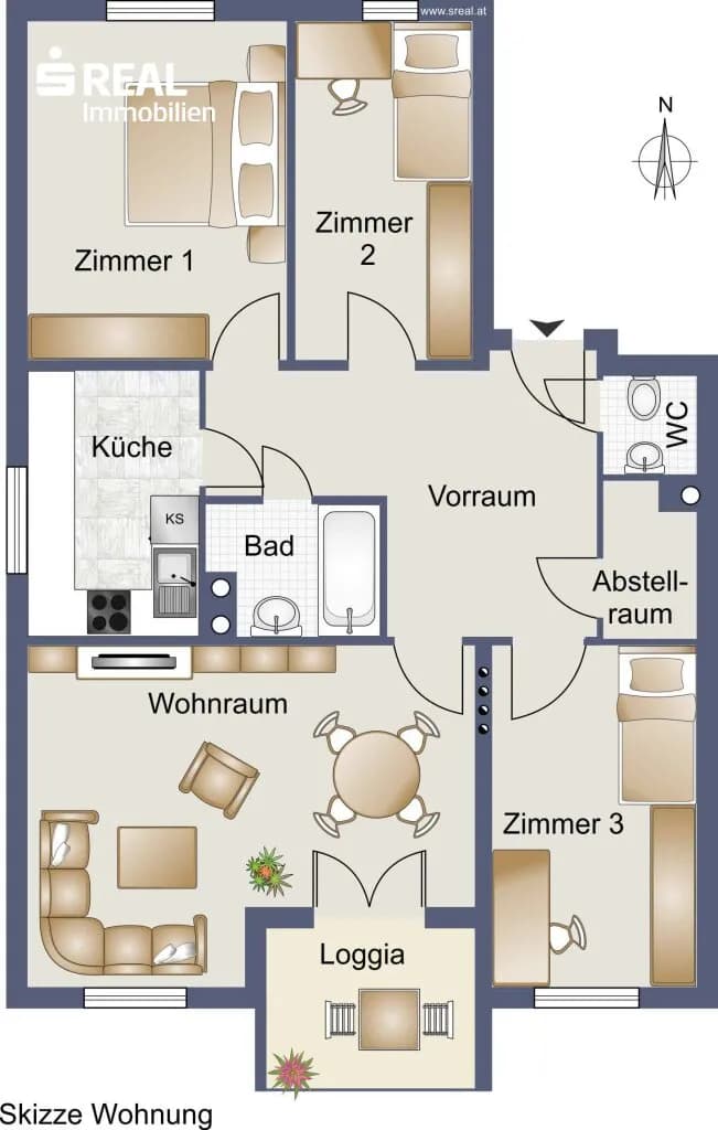 4-Zimmer-Wohnung kaufen in Korneuburg – 88 m², € 265.000 – Bild 29 von 30