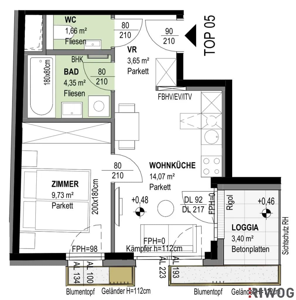 2-Zimmer-Wohnung kaufen in Wien – 33,46 m², € 271.900 – Bild 20 von 20
