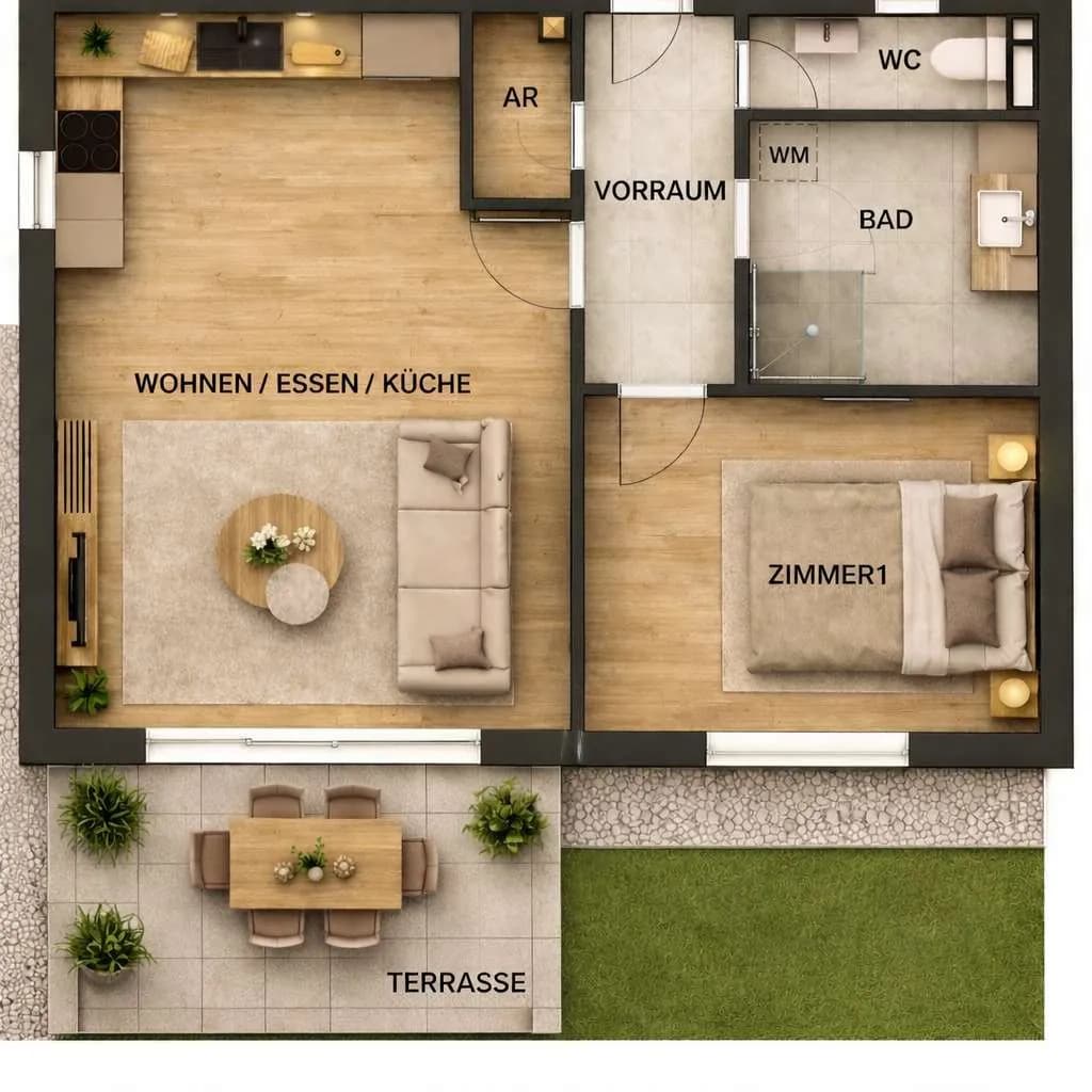 2-Zimmer-Wohnung kaufen in Weiz – 55,19 m², € 202.033