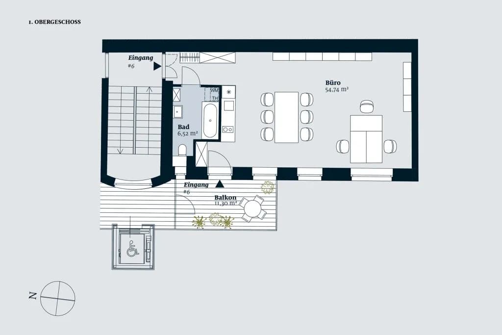 1-Zimmer-Gewerbeimmobilie mieten in Wien – 61 m², € 1.318 – Bild 2 von 12