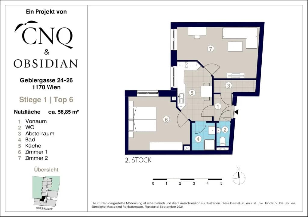 2-Zimmer-Wohnung kaufen in Wien – 56,85 m², € 229.000 – Bild 3 von 45