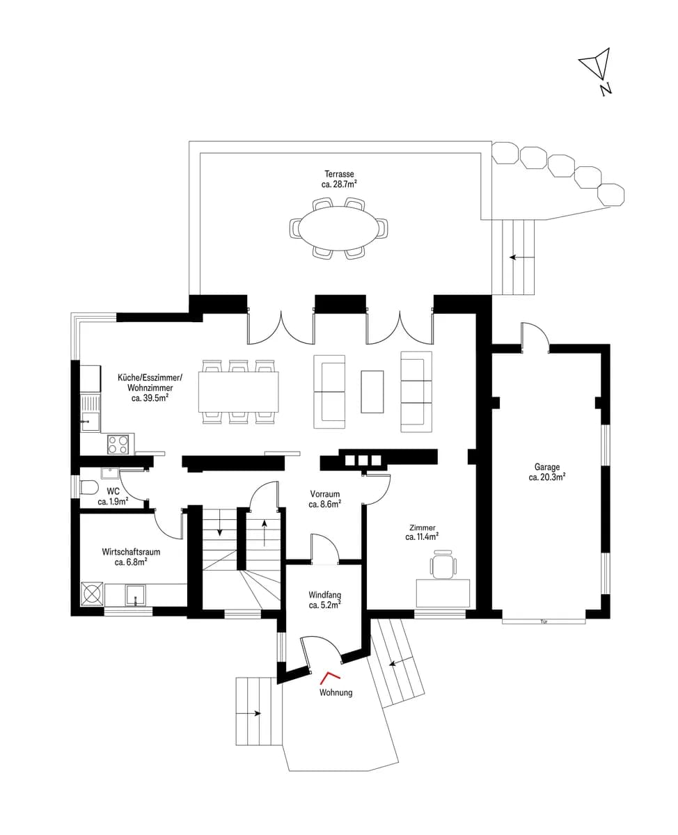6-Zimmer-Haus mieten in Wien – 200 m², € 4.395 – Bild 11 von 12