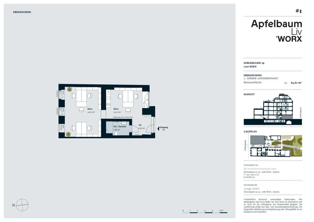2-Zimmer-Gewerbeimmobilie mieten in Wien – 65 m², € 1.454 – Bild 6 von 6
