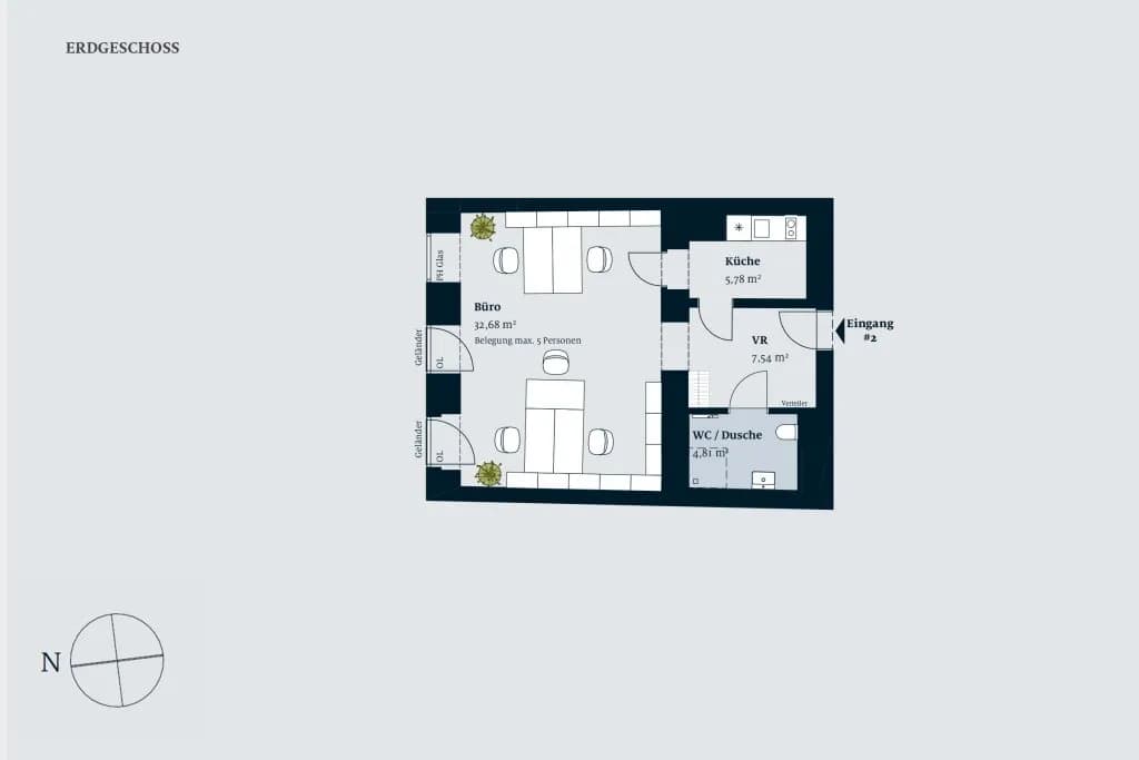 1-Zimmer-Gewerbeimmobilie mieten in Wien – 51 m², € 1.092 – Bild 2 von 8