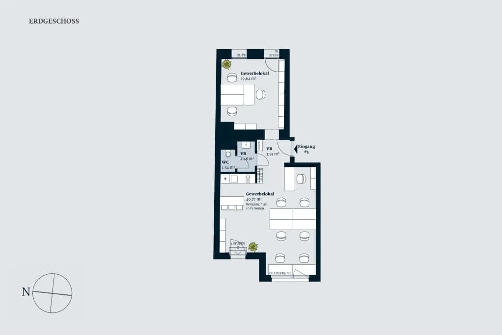 2-Zimmer-Gewerbeimmobilie mieten in Wien – 68 m², € 1.572 – Bild 2 von 7