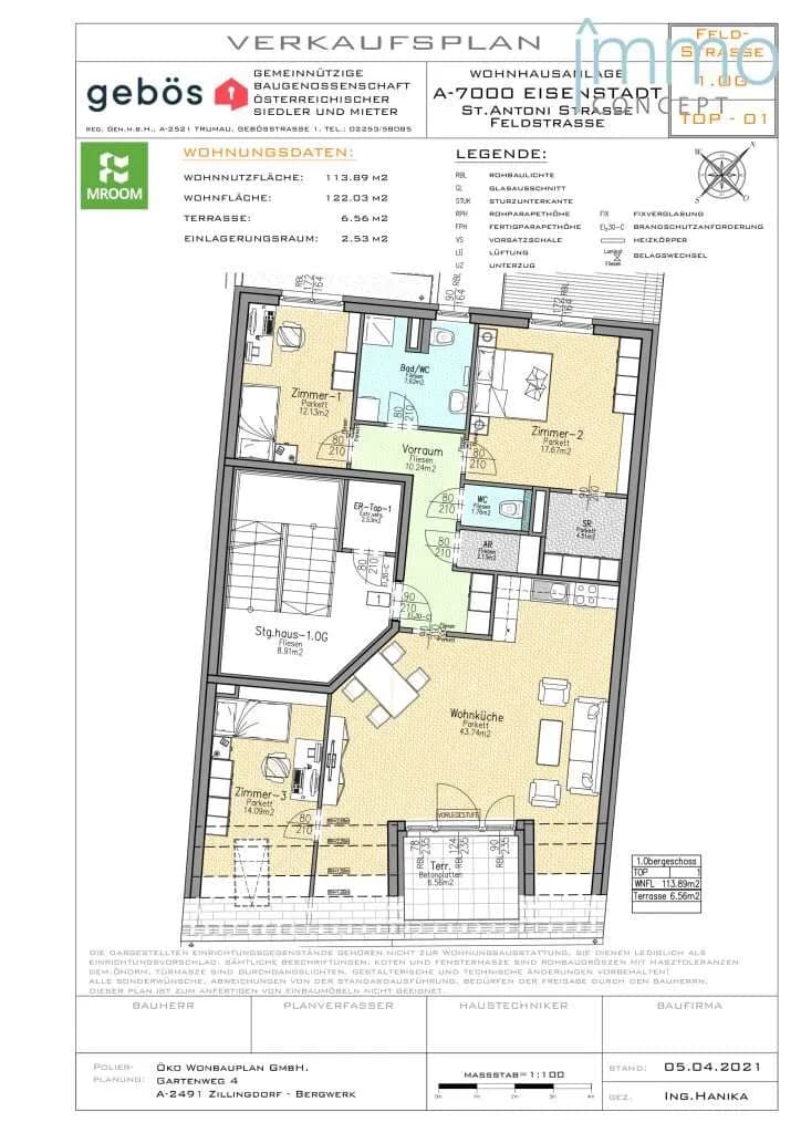 4-Zimmer-Wohnung mieten in Eisenstadt – 119,2 m², € 1.722 – Bild 13 von 13