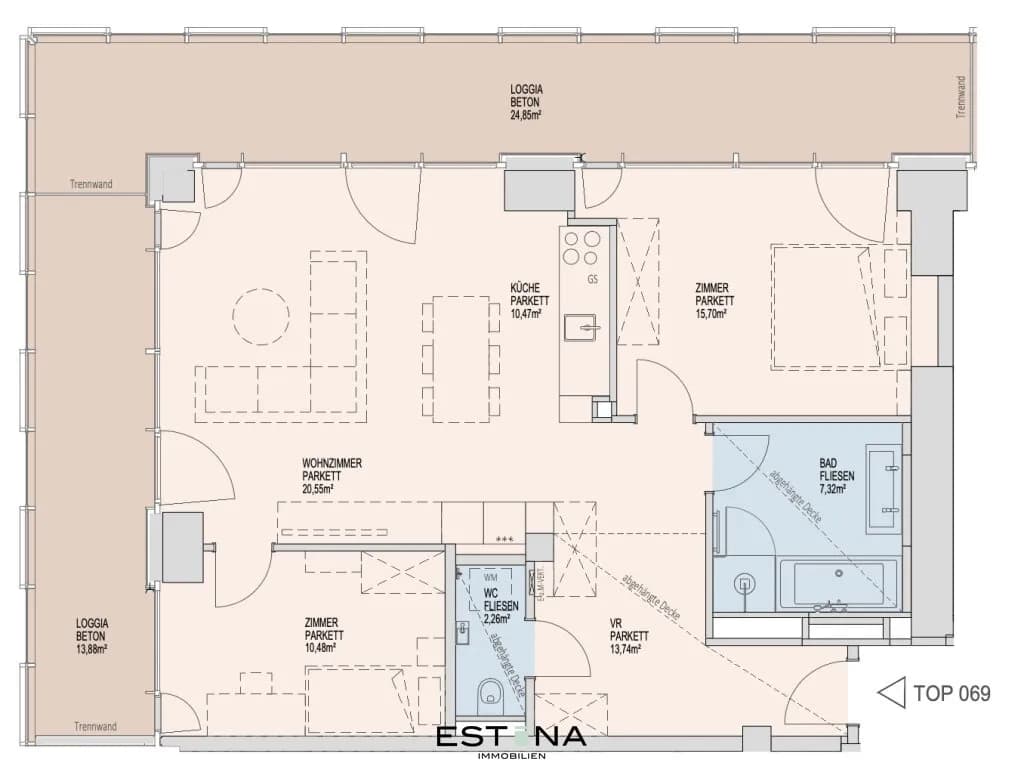 3-Zimmer-Wohnung mieten in Wien – 80,5 m², € 2.500 – Bild 20 von 20