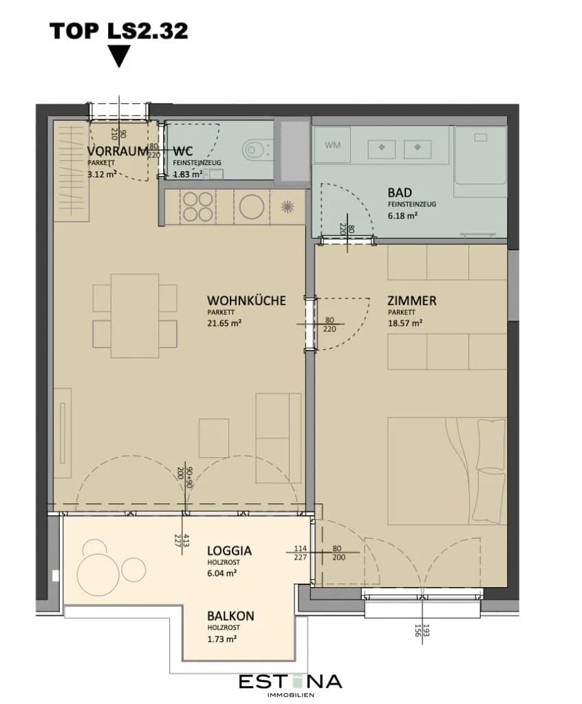 2-Zimmer-Wohnung kaufen in Wien – 50 m², € 346.000 – Bild 15 von 15