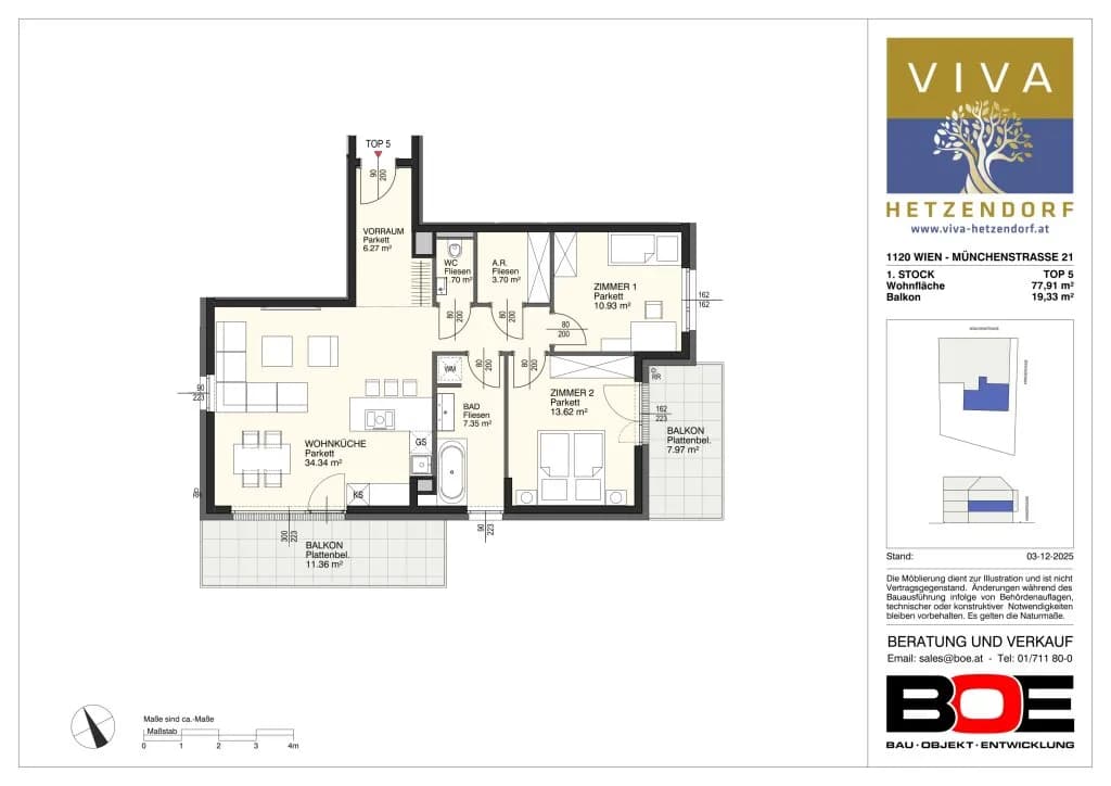 3-Zimmer-Wohnung kaufen in Wien – 77,91 m², € 598.000 – Bild 8 von 8