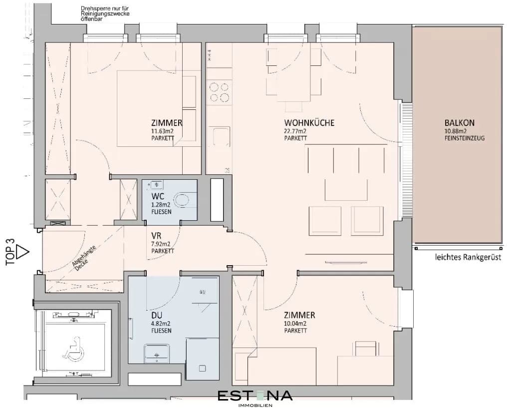 3-Zimmer-Wohnung kaufen in Wien – 58,52 m², € 550.000 – Bild 10 von 10