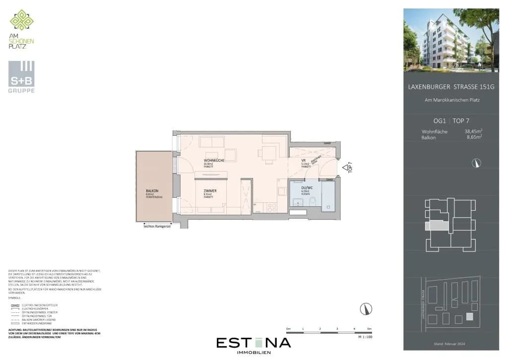 2-Zimmer-Wohnung kaufen in Wien – 38,4 m², € 342.000 – Bild 12 von 13