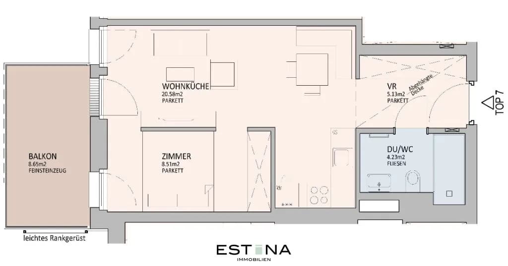 2-Zimmer-Wohnung kaufen in Wien – 38,4 m², € 342.000 – Bild 13 von 13