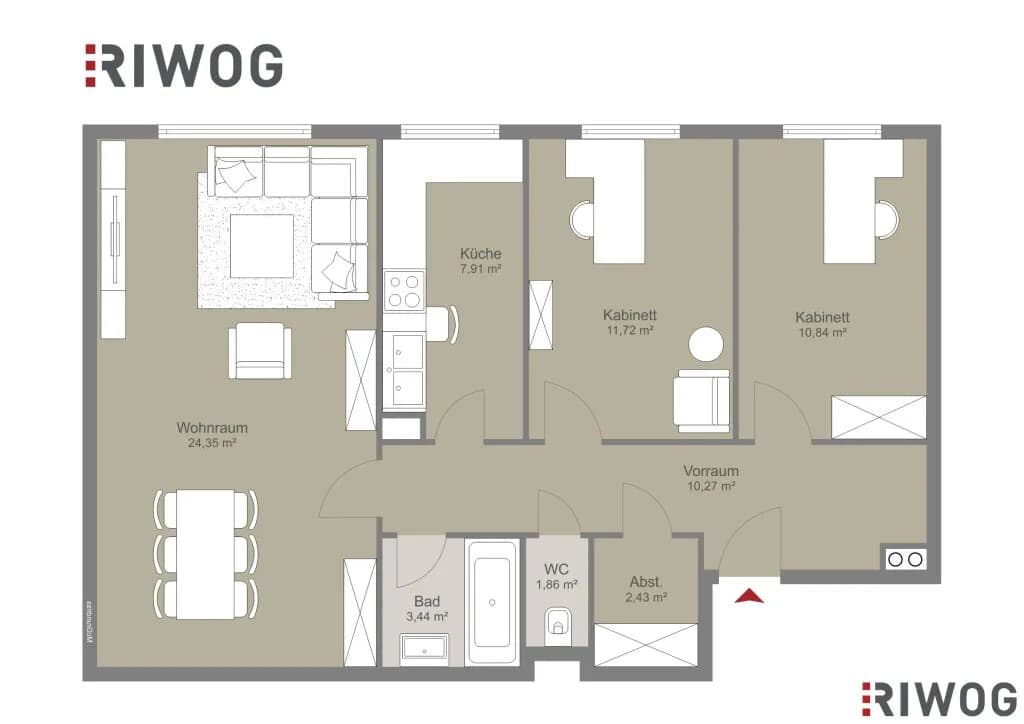 3-Zimmer-Wohnung kaufen in Wien – 75 m², € 349.000 – Bild 7 von 7