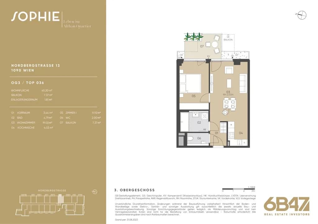 2-Zimmer-Wohnung kaufen in Wien – 46,25 m², € 462.500 – Bild 13 von 13