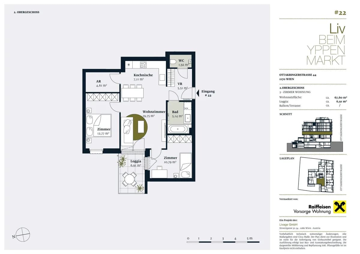 3-Zimmer-Wohnung kaufen in Wien – 67,71 m², € 475.700 – Bild 5 von 5