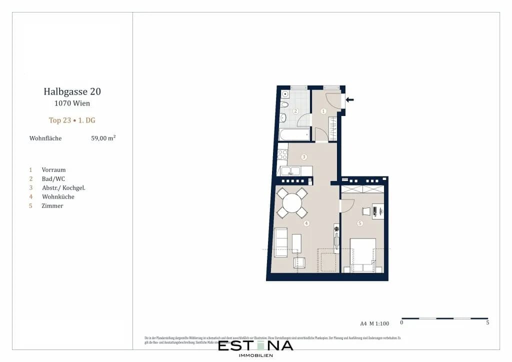 2-Zimmer-Wohnung kaufen in Wien – 56,03 m², € 435.000 – Bild 10 von 11