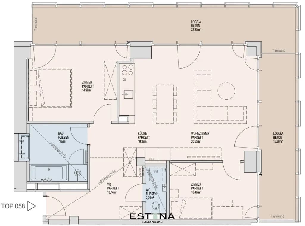 3-Zimmer-Wohnung mieten in Wien – 86,63 m², € 3.100 – Bild 22 von 22
