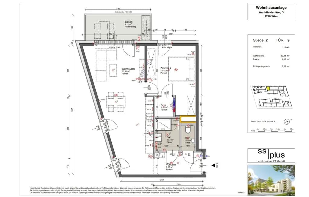 2-Zimmer-Wohnung kaufen in Wien – 63,15 m², € 299.000 – Bild 7 von 7