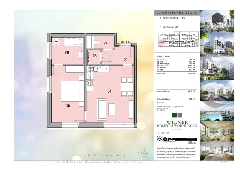 2-Zimmer-Wohnung kaufen in Wien – 49,19 m², € 239.000 – Bild 5 von 5