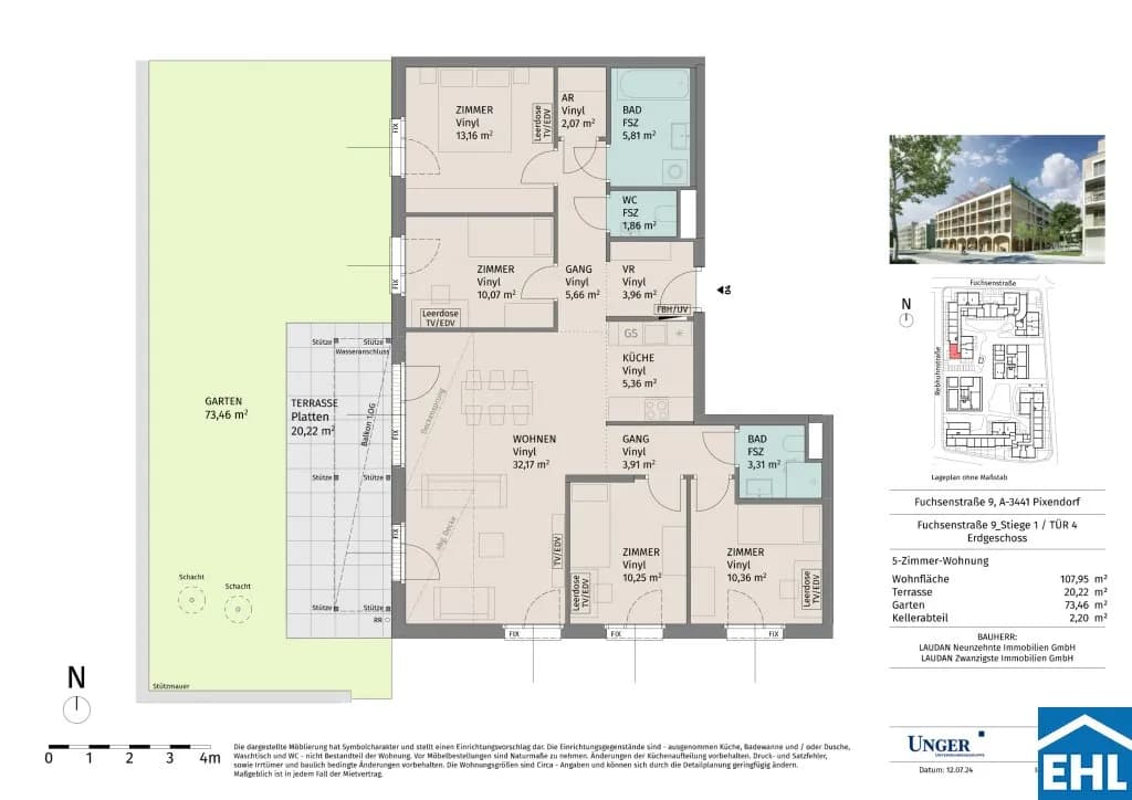 5-Zimmer-Wohnung mieten in Tulln – 107,94 m², € 1.650 – Bild 15 von 15