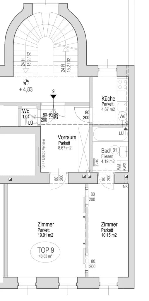 2-Zimmer-Wohnung mieten in Wien – 48,63 m², € 757 – Bild 15 von 15