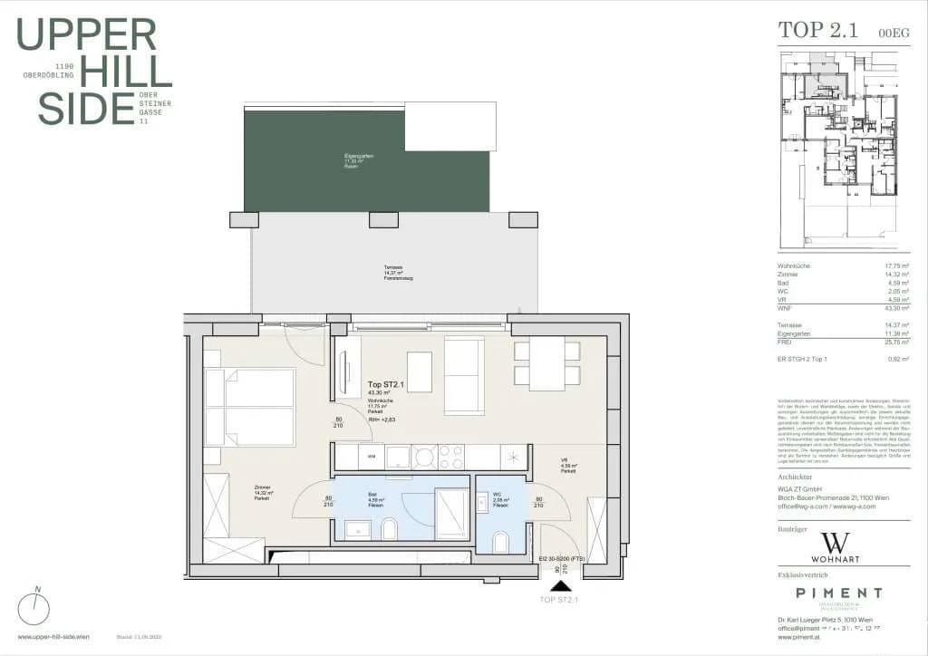 2-Zimmer-Wohnung kaufen in Wien – 43,3 m², € 399.000 – Bild 14 von 14
