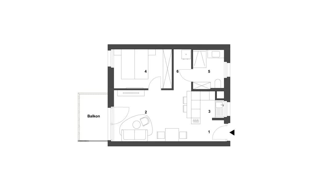 2-Zimmer-Wohnung kaufen in Graz – 44,13 m², € 282.220 – Bild 7 von 7
