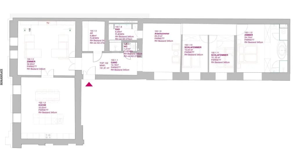 5-Zimmer-Wohnung mieten in Wien – 161,81 m², € 4.573 – Bild 5 von 23