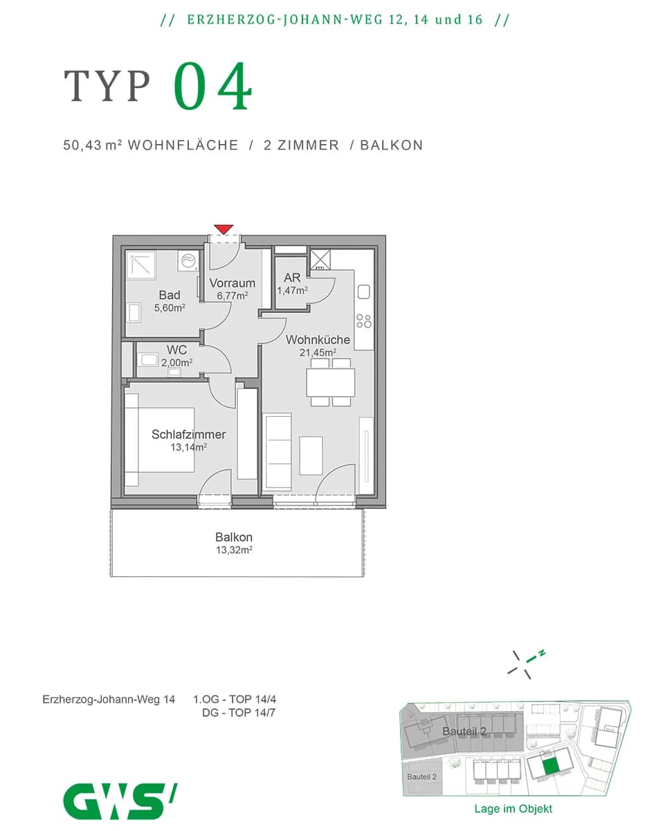 2-Zimmer-Wohnung kaufen in Leibnitz – 51,16 m², € 209.967 – Bild 6 von 6