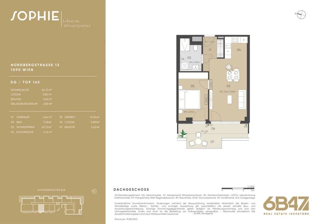 2-Zimmer-Wohnung kaufen in Wien – 45,72 m², € 698.000 – Bild 13 von 13