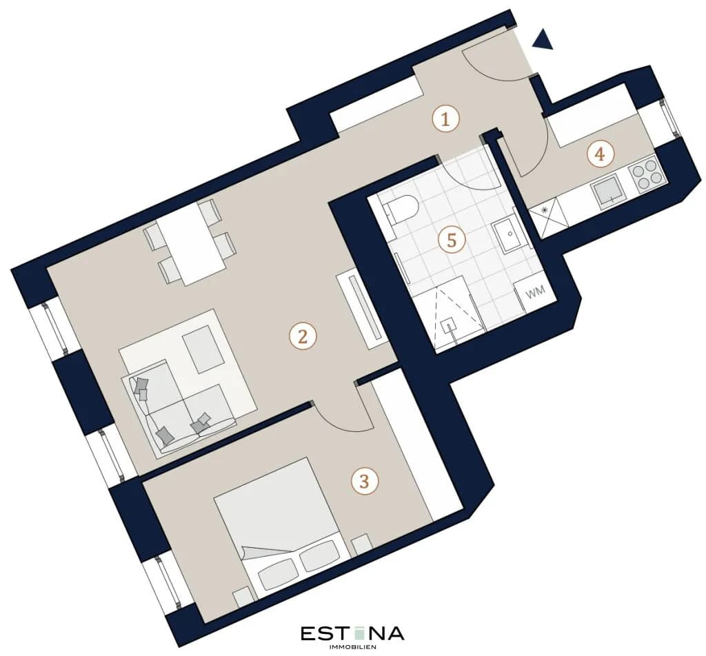 2-Zimmer-Wohnung kaufen in Wien – 52,1 m², € 445.000 – Bild 7 von 7