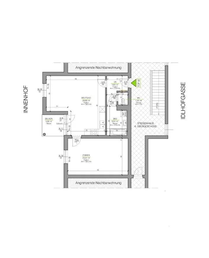2-Zimmer-Wohnung mieten in Graz – 63,62 m², € 666 – Bild 3 von 6