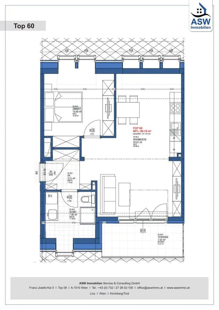 2-Zimmer-Wohnung kaufen in Wien – 60,16 m², € 389.000 – Bild 9 von 9