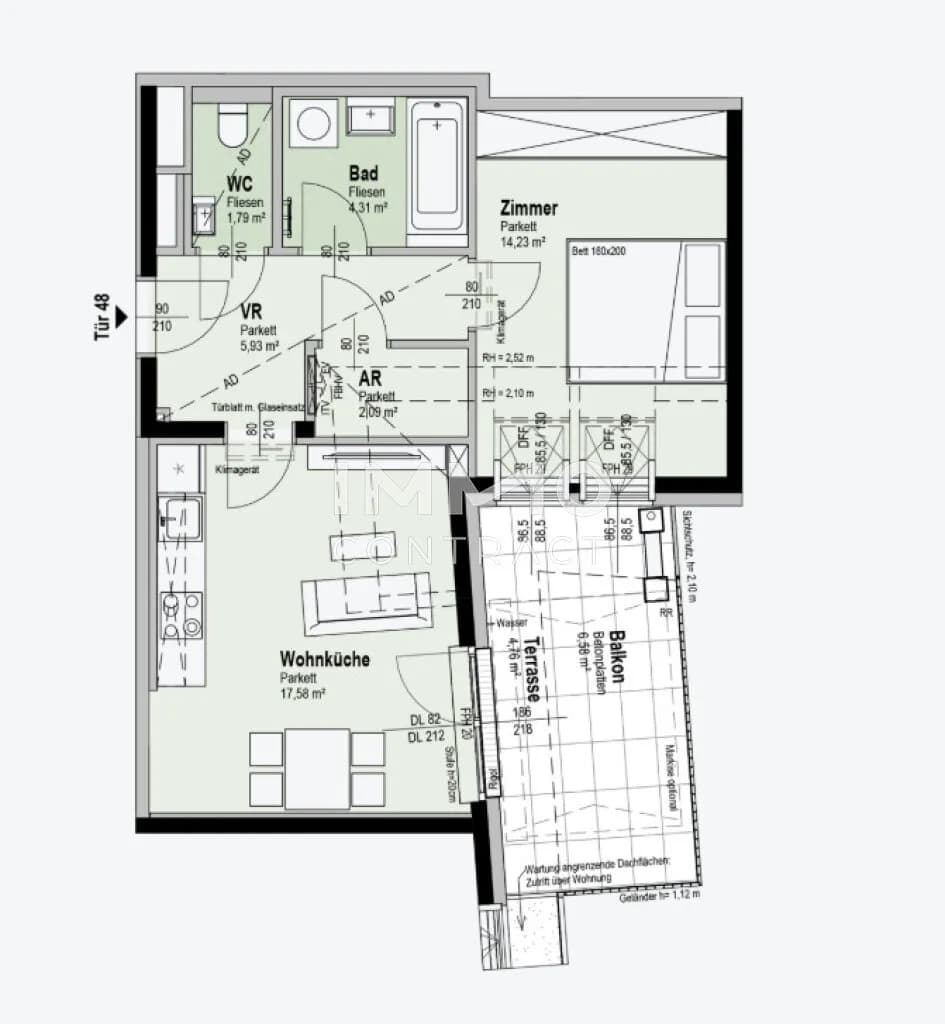 2-Zimmer-Wohnung kaufen in Wien – 45,93 m², € 346.000 – Bild 11 von 11