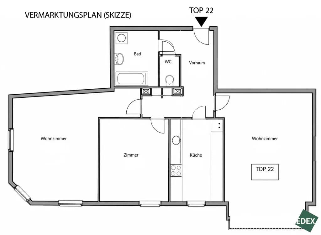 3-Zimmer-Wohnung kaufen in Wien – 92,7 m², € 549.000 – Bild 22 von 22