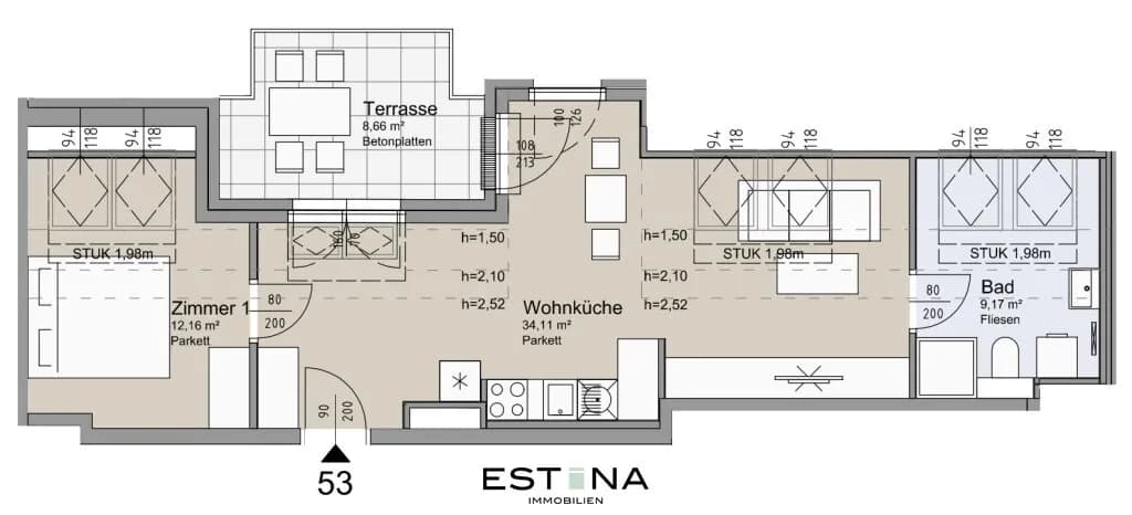 2-Zimmer-Wohnung kaufen in Wien – 55,7 m², € 472.000 – Bild 23 von 23