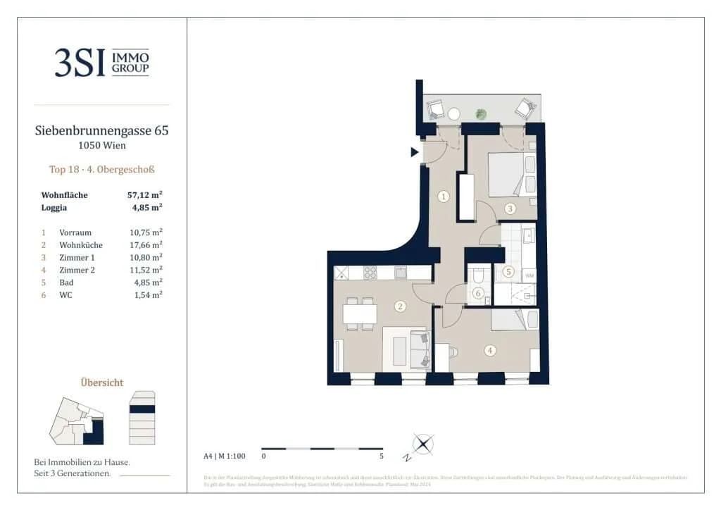 3-Zimmer-Wohnung kaufen in Wien – 62,82 m², € 510.000 – Bild 24 von 24