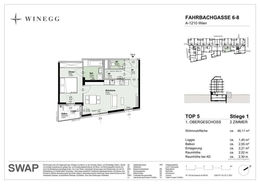 2-Zimmer-Wohnung kaufen in Wien – 46,21 m², € 298.900 – Bild 14 von 14