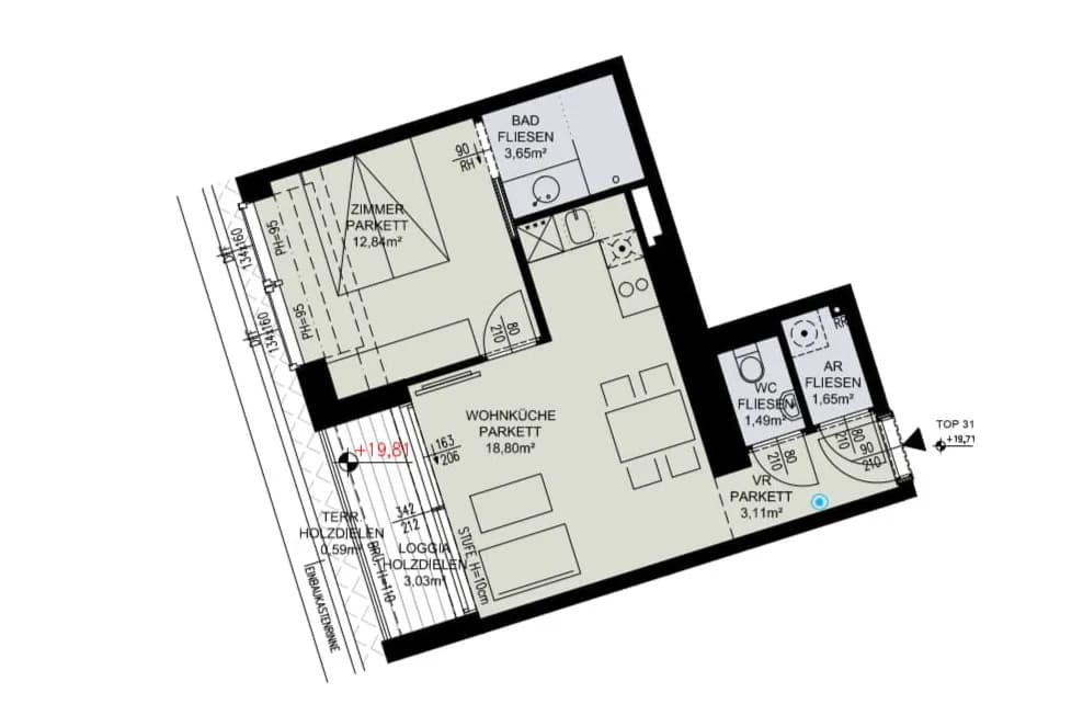 2-Zimmer-Wohnung kaufen in Wien – 41,34 m², € 595.000 – Bild 10 von 10