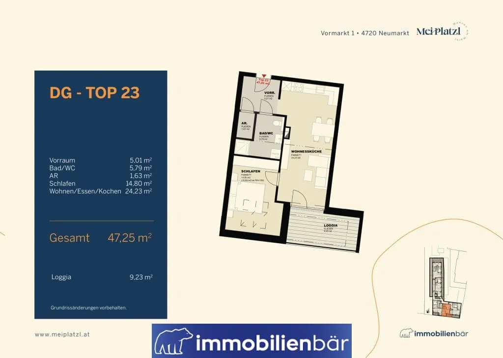 2-Zimmer-Wohnung kaufen in Grieskirchen – 51,5 m² – Bild 12 von 12